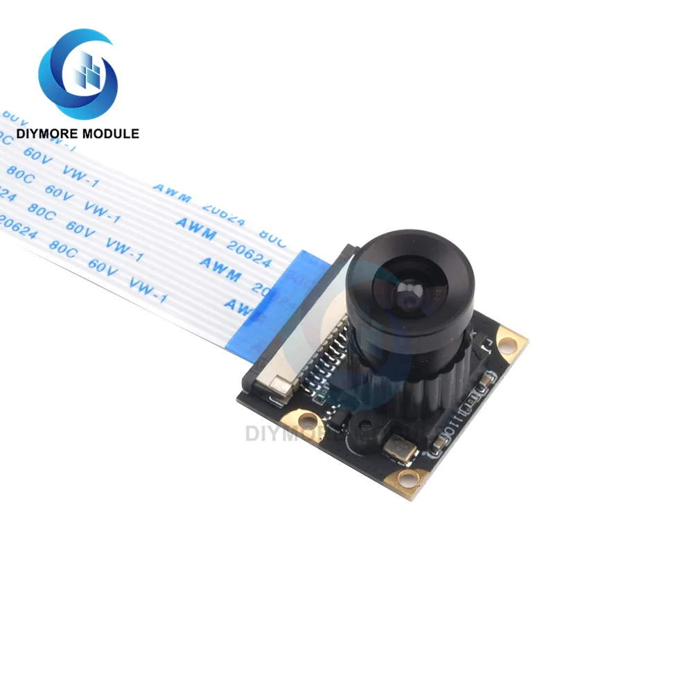 For Raspberry Pi  3 3B+ 4 4B Camera Module OV5647 5MP Night Vision with Adjustable-focus 3.6mm Lens 2592 x 1944 Resolution