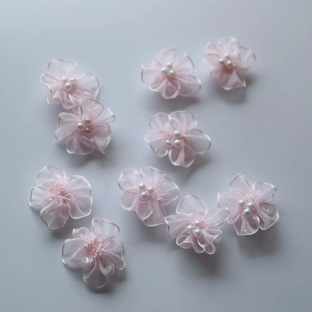 10 teil/los Fee organza blume Patches für Kleidung nähen auf parches Applique nähen auf parches Dekoration Abzeichen – Detail 16