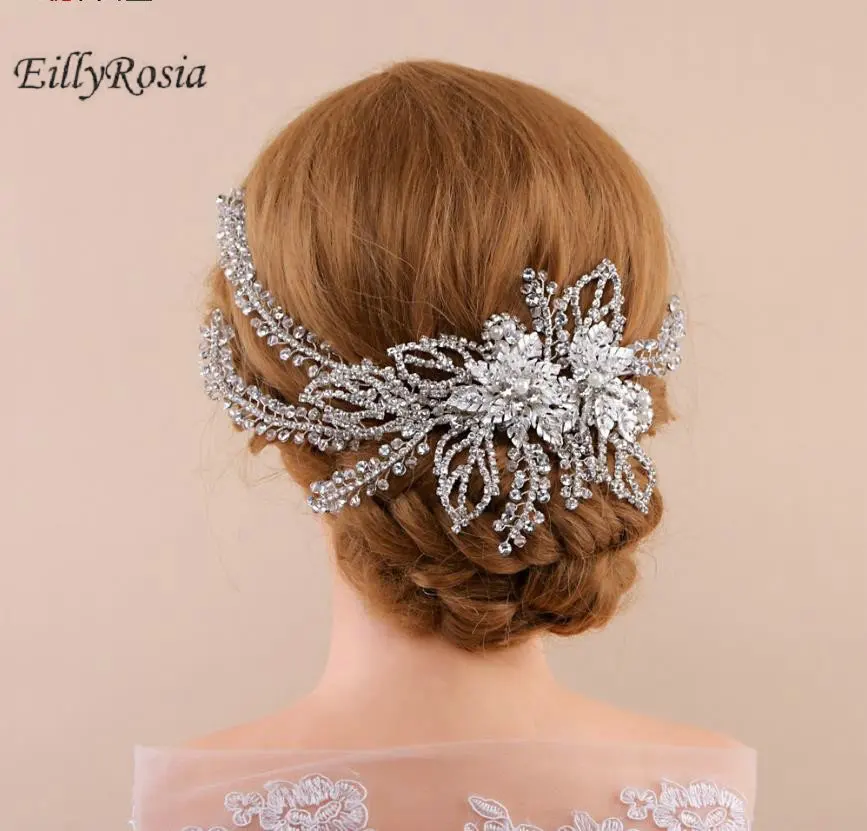 

EillyRosia Wedding Hair Accessories Women Rhinestones Fashionable Hair Jewelry Accesorios mujer bijoux de tete mariage