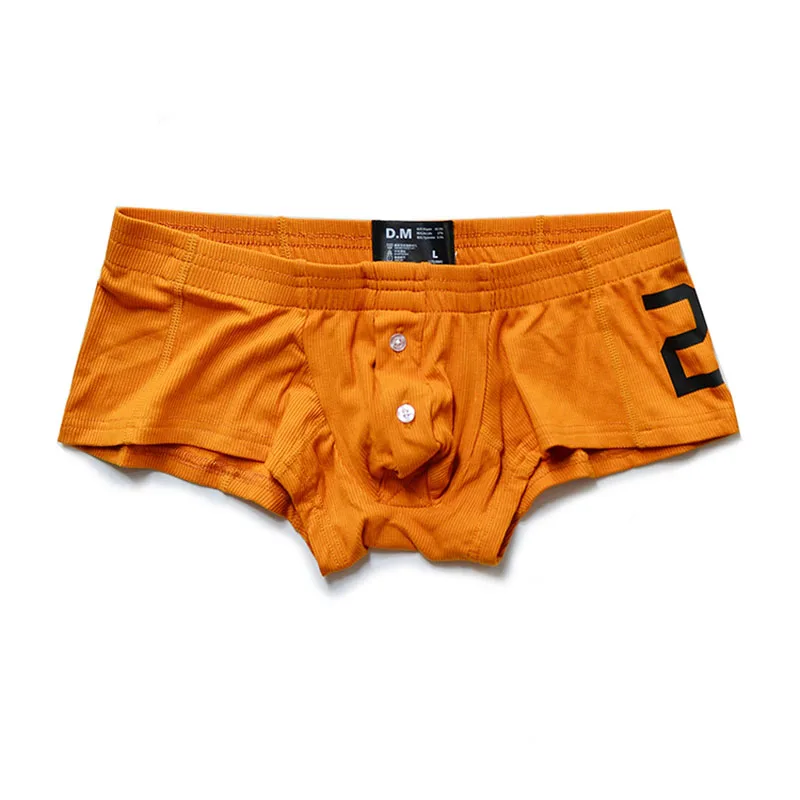 Mann Unterwäsche Shorts Solide Boxer Tasten Unterhose Männer Calzoncillos Hombre Ropa Interior Hombre Schraube Gewinde Homosexuell Boxer Homme