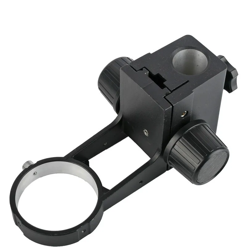 Black Stereo Microscope Focusing Bracket Column 32mm Lens Aperture 76mm Microscope Focusing Bracket