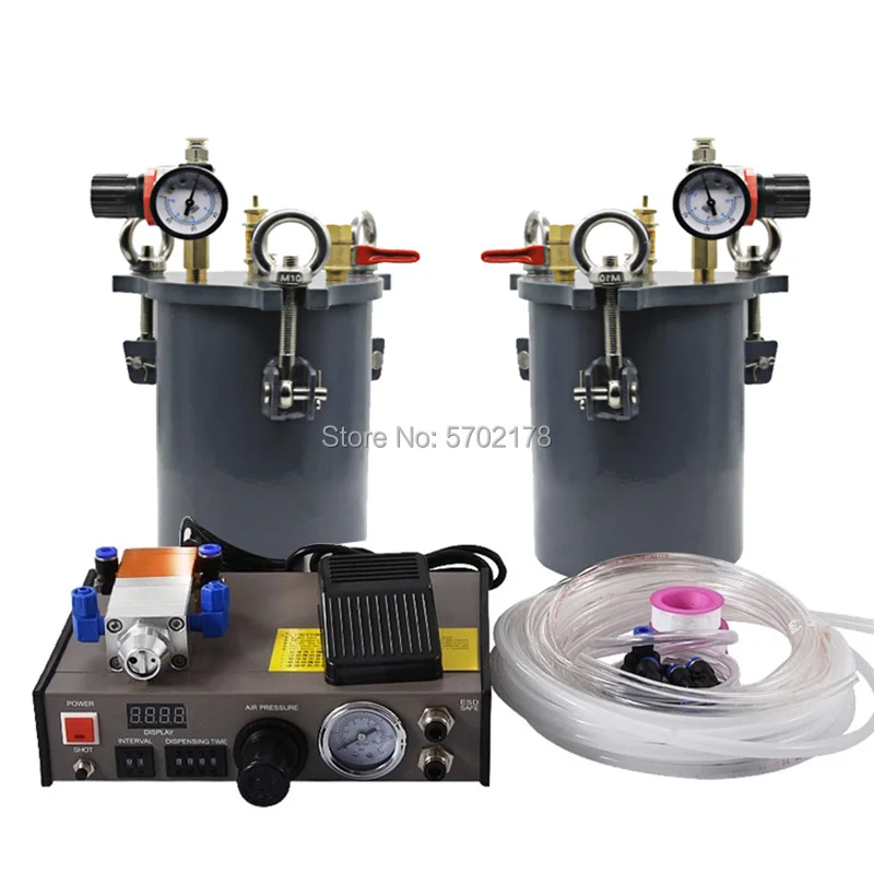 

Semi-automatic glue dispenser A B mixed Doming liquid glue distribution stainless steel pressure tank for epoxy resin