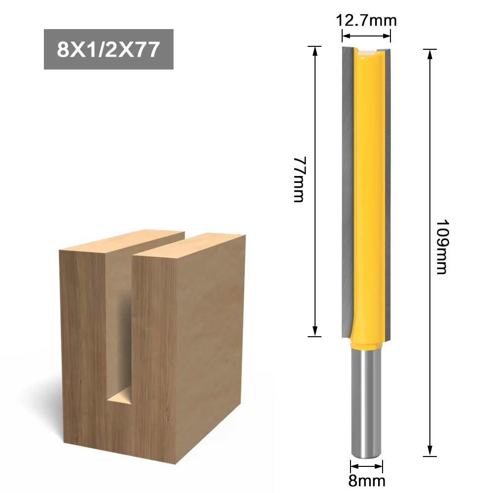 Imagem -04 - Straight And Dado Router Bit Dia 1pc Wood Cutting Tool para Woodworking mm Shank in x In1 in x in Length