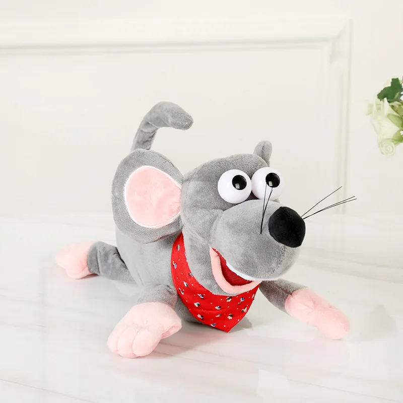 

New Style Electric Children Music Laughter Roll Mouse Chinese Zodiac Plush Toy Doll