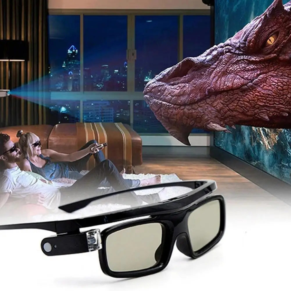 Bluelans G1800 3D Glasses Lightweight High-definition Image PC Black Active Shutter 3D Eyeglasses for DLP LINK 3D Projectors/TVs