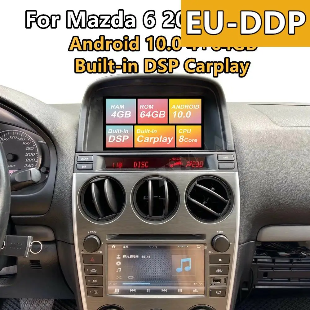 For Mazda 6 Android Multimedia Player Radio 2002 - 2008 cassette recorder Autoradio Head unit Car Stereo Audio GPS Navigation