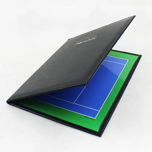 Imagen 2 del producto Tablero de tenis de cuero de alta calidad, tablero táctico plegable portátil con bolígrafo magnético, Accesorios de Tenis