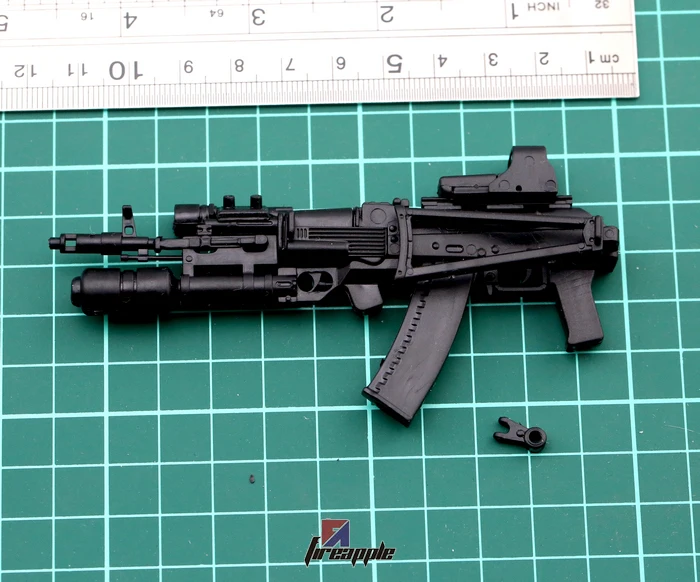 Fusil d'assaut AK74 à échelle 1:6, arme en plastique assemblée 4D, modèle de odorpour figurine de 12 pouces, jouet
