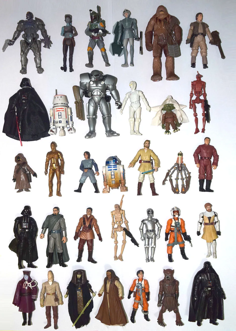 Lot of 10 Random Sent Star Wars Sith Jedy Clone Trooper C-3PO Obiwan 3.75"  Action Figure view 2