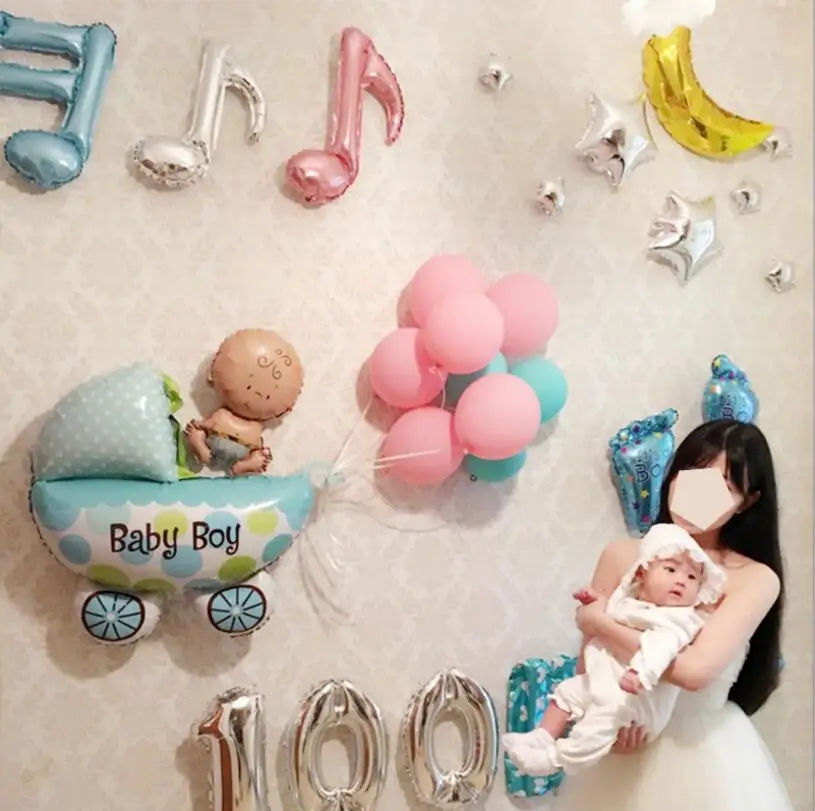 5pcs/lot Musical notes foil mylar balloons birthday party supplies inflatable wedding decorations supplies helium balloon