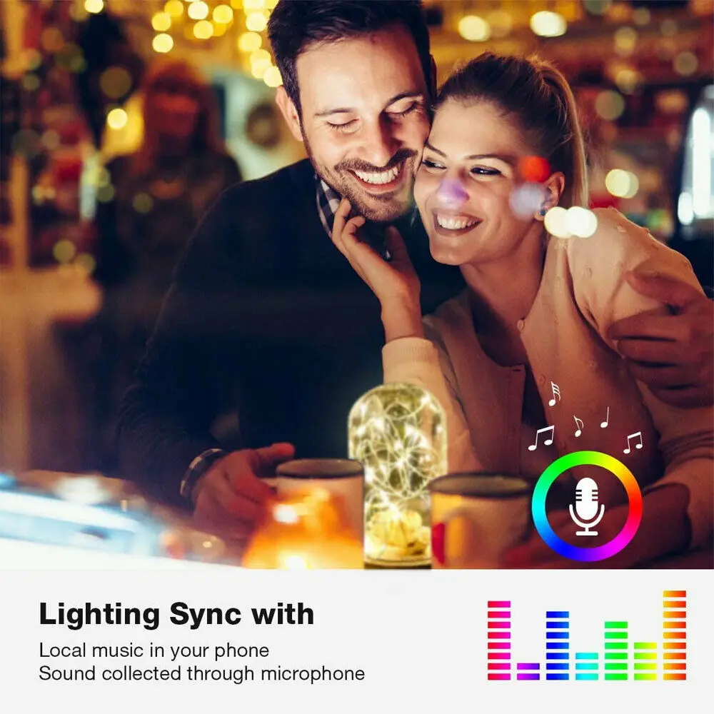 20M 200LED RGB LED String Lights Smart USB bluetooth filo di rame light string Diode nastro flessibile Controller WiFi 5/10/12/15M