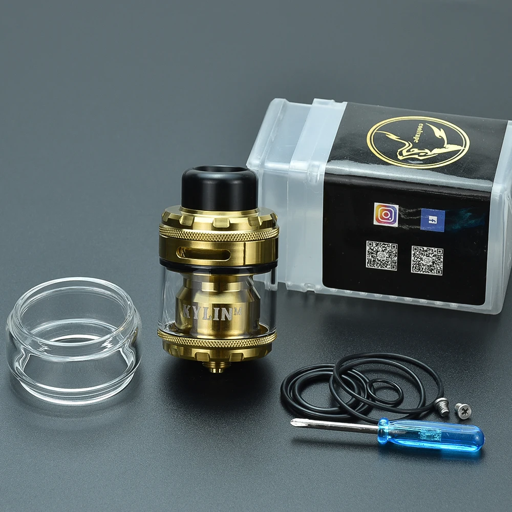 Kylin M Pro RTA 24.2mm zbiornik 6ML/8ML górny przepływ powietrza Atomizer do elektronicznego papierosa DIY waporyzator składany vape rta vs Kylin M