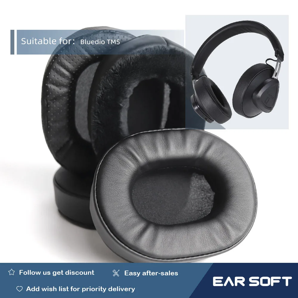 

Earsoft Replacement Ear Pads Cushions for Bluedio TMS Headphones Earphones Earmuff Case Sleeve Accessories