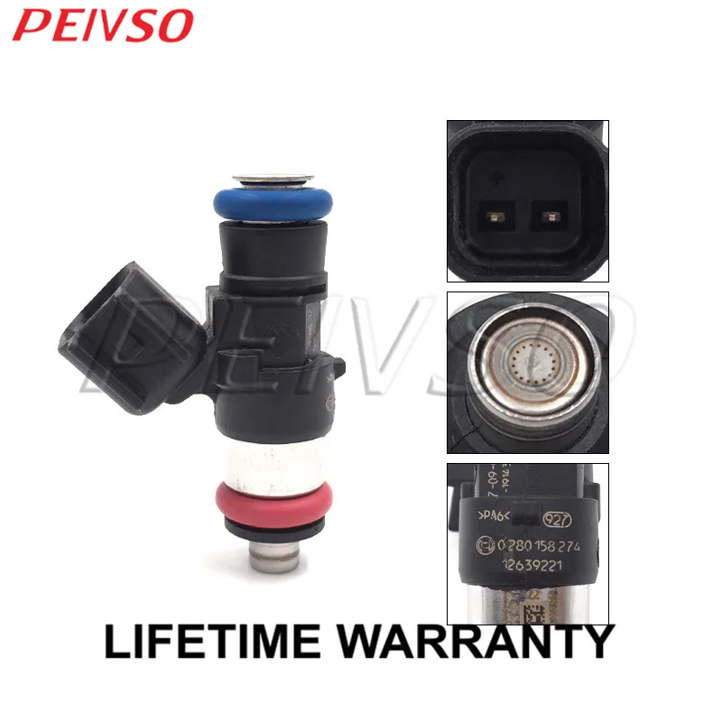 PEIVSO 1pcs 0280158274 12639221 FJ1151 Fuel Injector For CHEVROLET CAPRICE 2011~2017 6.0L