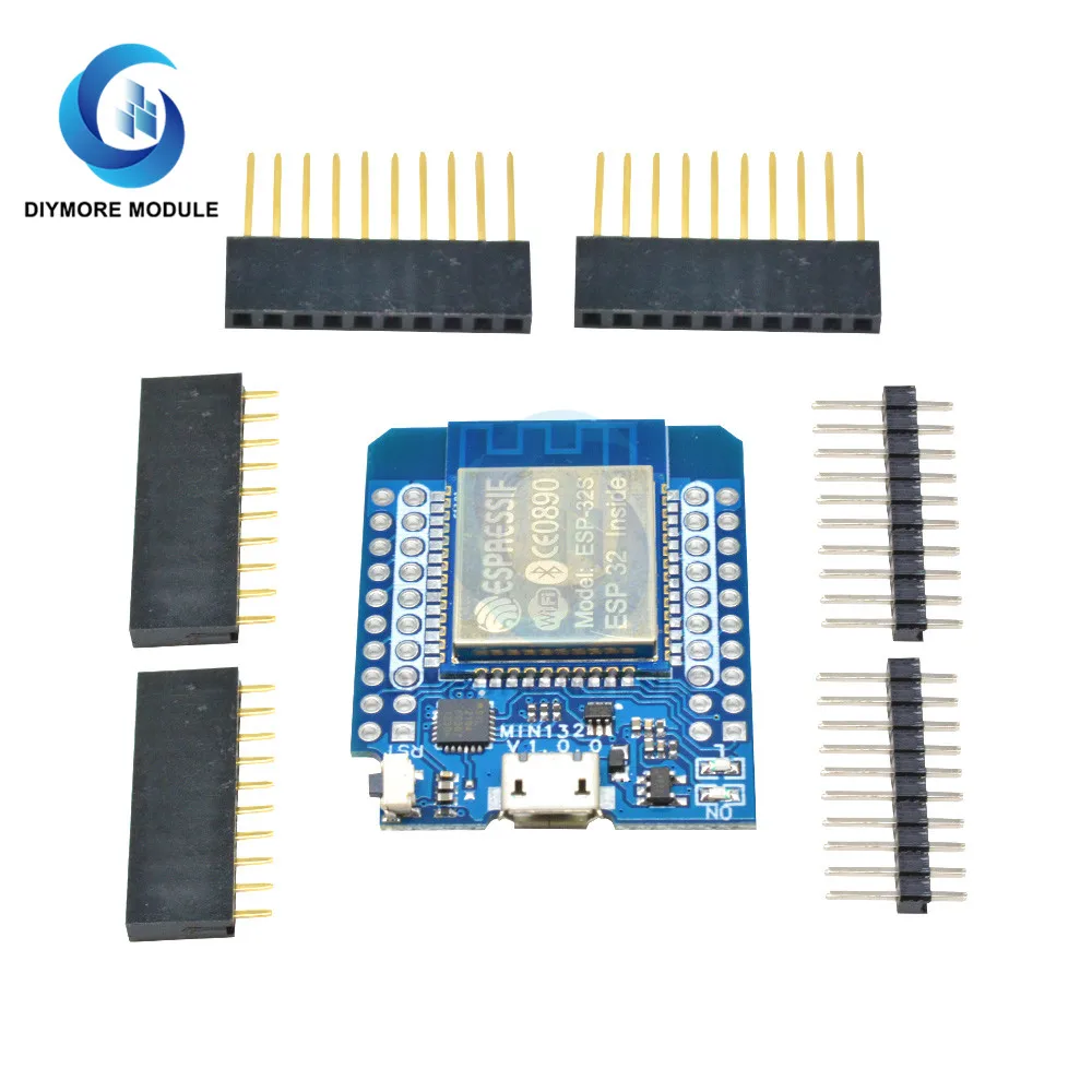 For Wemos MINI D1 ESP32 WiFi Development Board CP2104 Micro USB With Pins for NodeMCU Lua IOT