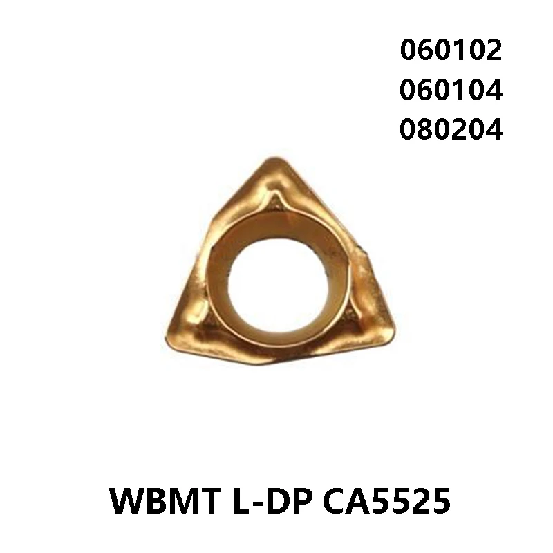 Cortador de carburo de torno CNC, insertos originales WBMT WBMT060102 WBMT060104 WBMT080204 L-DP CA5525 WBMT 060102 060104 080204 100%