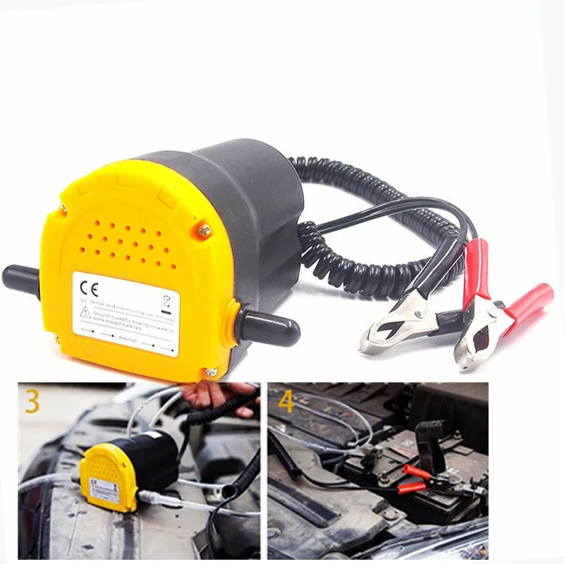 

12V Electric Car Oil Pump Crude Oil Fluid Pump 60W Extractor Transfer Engine Suction Pump + Tubes for Auto Car Boat Motorcycle