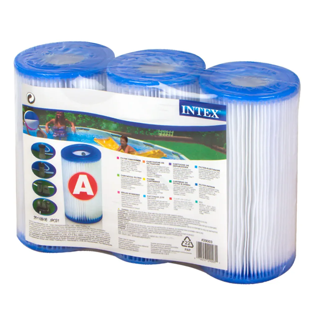 Pack de cartuchos filtro Intex - tipo a, Depuradora piscina, Accesorios piscina, Cartucho para piscinas desmontables Intex, Filtros depuradora,