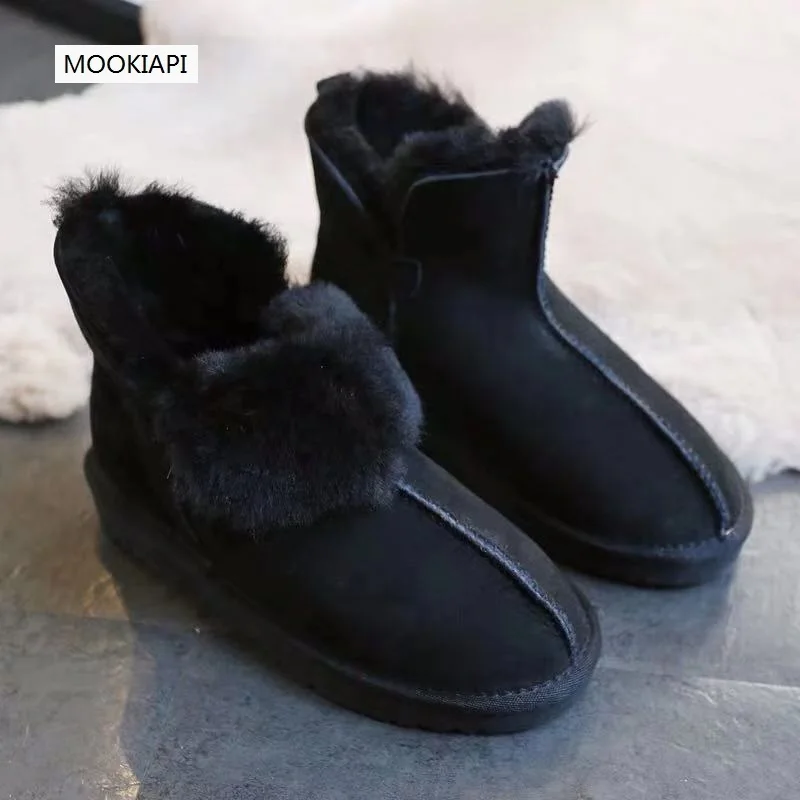 In 2019, Australia\'s latest high-quality snow boots, real sheepskin, 100% natural wool, pure-color women\'s shoes, free delivery.