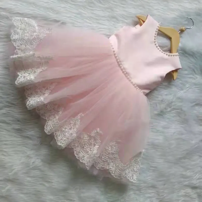 Prinzessin Baby Geburtstag Kommunion Party Tanz Spitze Kleid Blumen mädchen Neujahr neue Weihnachts feier großen Bogen Tutu Kleid