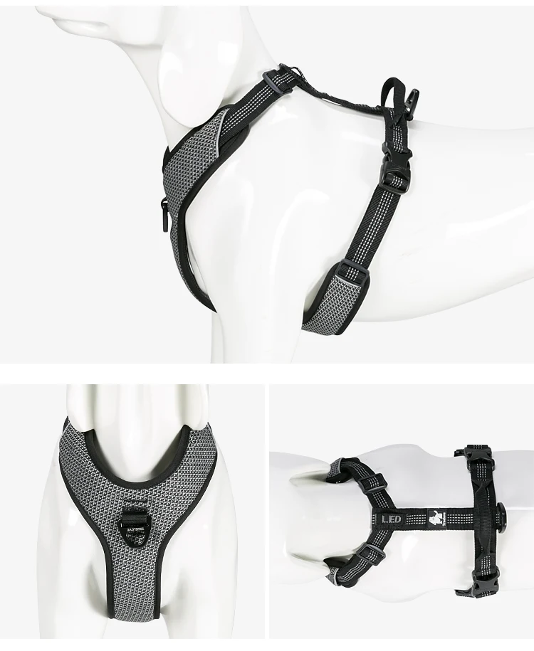 Truelove Pet Reflective Pet Dog Harness Small Medium Large Vest Adjustable with Safety Buckle D-flex Buckle Pet ProductsTLH6071