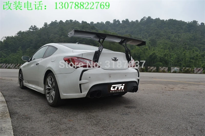 For Hyundai tiburon Genesis Coupe 2010-2015 Carbon Fiber Rear Roof Spoiler Wing Trunk Lip Boot Cover Car Styling