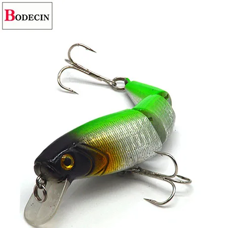 Multi Sectie Zeebaars Harde Vissen Lokt 3D Ogen 1PCS Crankbaits Minnow Swimbait Nep Harde Aas Kunstmatige Wobblers Karper visgerei