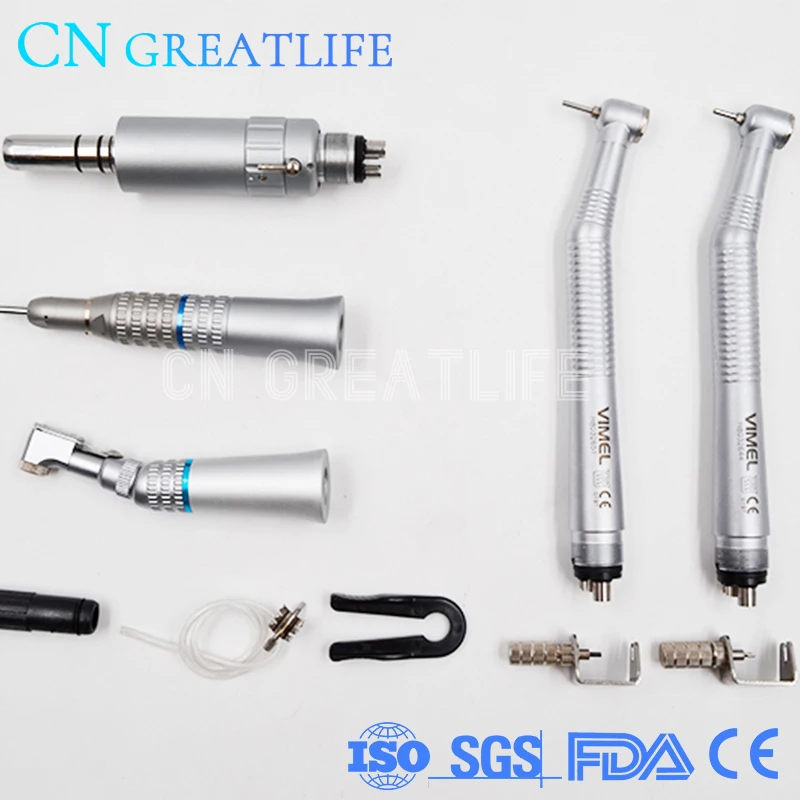 Pana Air Type Dental Student Handpiece Kit Dental Contra Angle Handpiece Low Speed High Speed Handpiece Suit