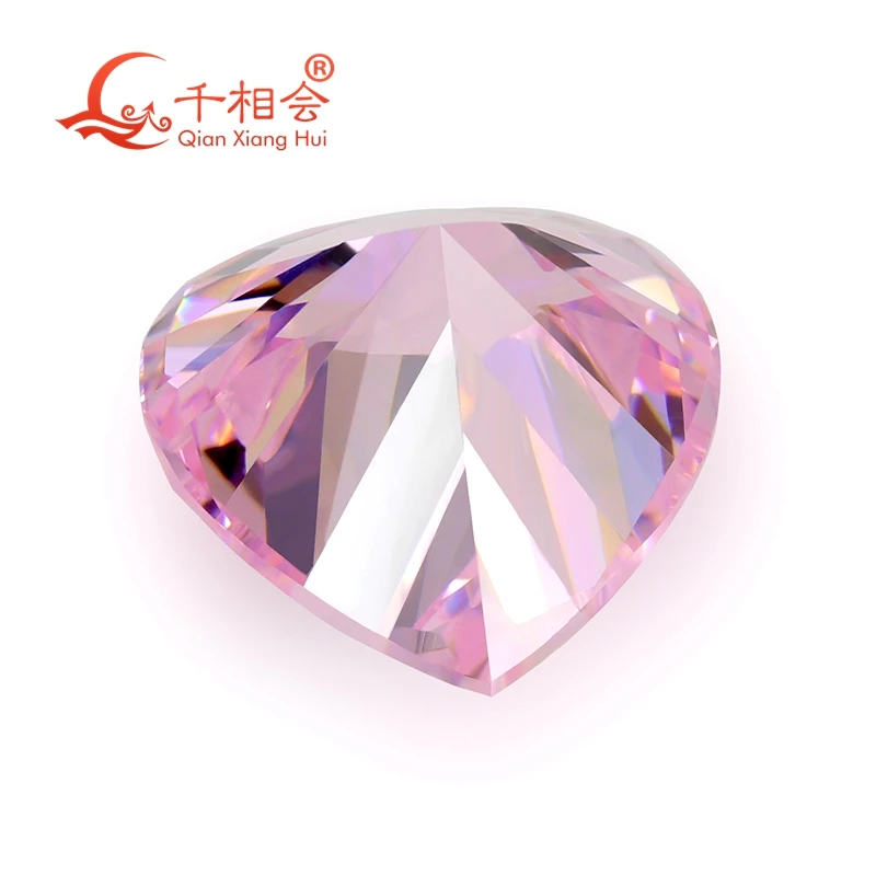 4mm to 14mm Fancy   pink  color heart  shape good quality  cubic zirconia loose stone cz stone