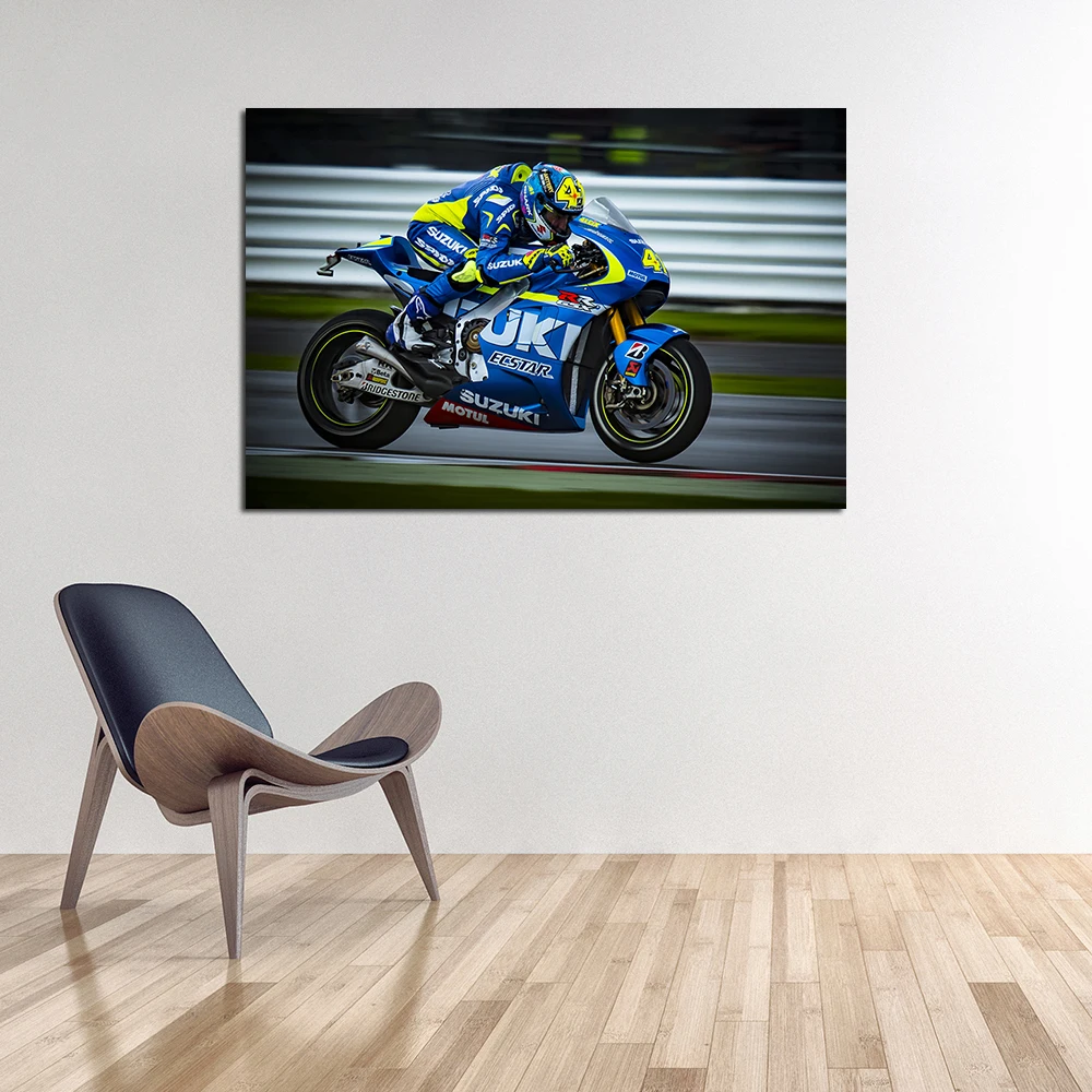 Modern Aesthetic Wall Art 1 Piece Canvas Painting Suzuki GSX RR Racing Bike Poster Prints Picture Room Decor