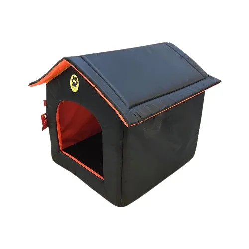 Lavista Cat Kennel Bed Roofed Black Outdoor Big size