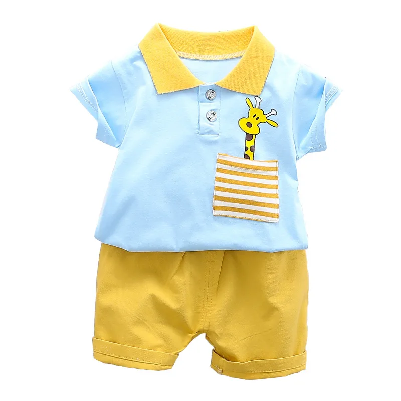 

New Summer Baby Boys Clothes Suit Children Girls Cotton Cartoon T Shirt Shorts 2Pcs/set Toddler Fashion Clothing Kids Tracksuits