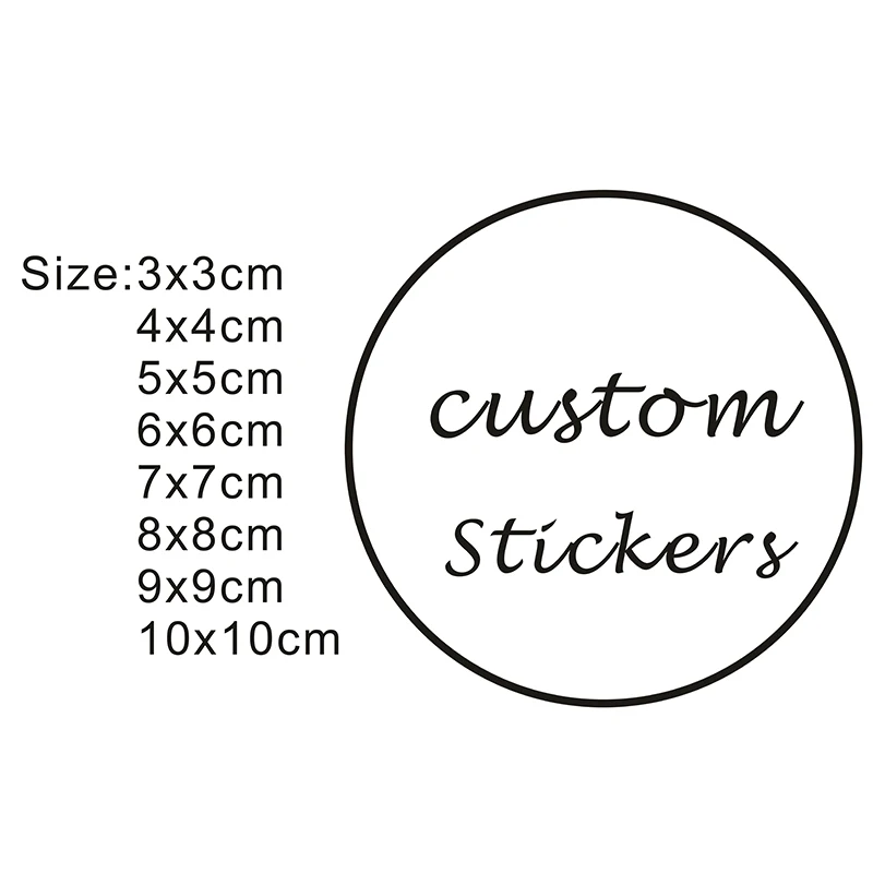 3-10CM Custom Sticker and Customized Logos Wedding Birthdays Baptism Design Your Own Stickers Personalize Stickers adhesive