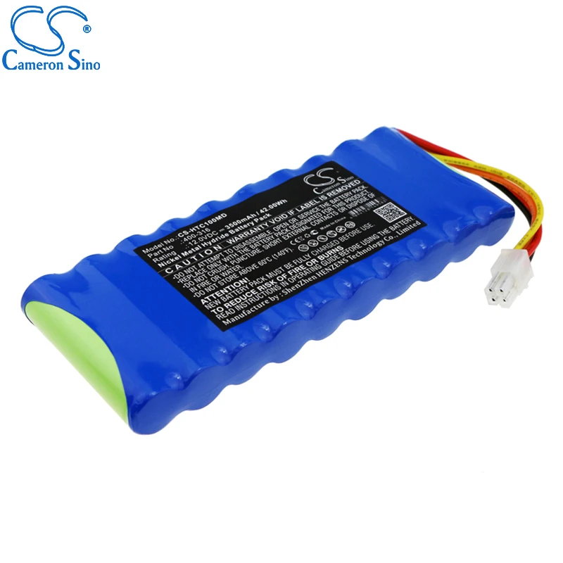 CameronSino Battery for Huntleigh SC1000 fits Huntleigh 400-316 Medical Replacement battery 3500mAh/42.00Wh 12.00V Blue Ni-MH