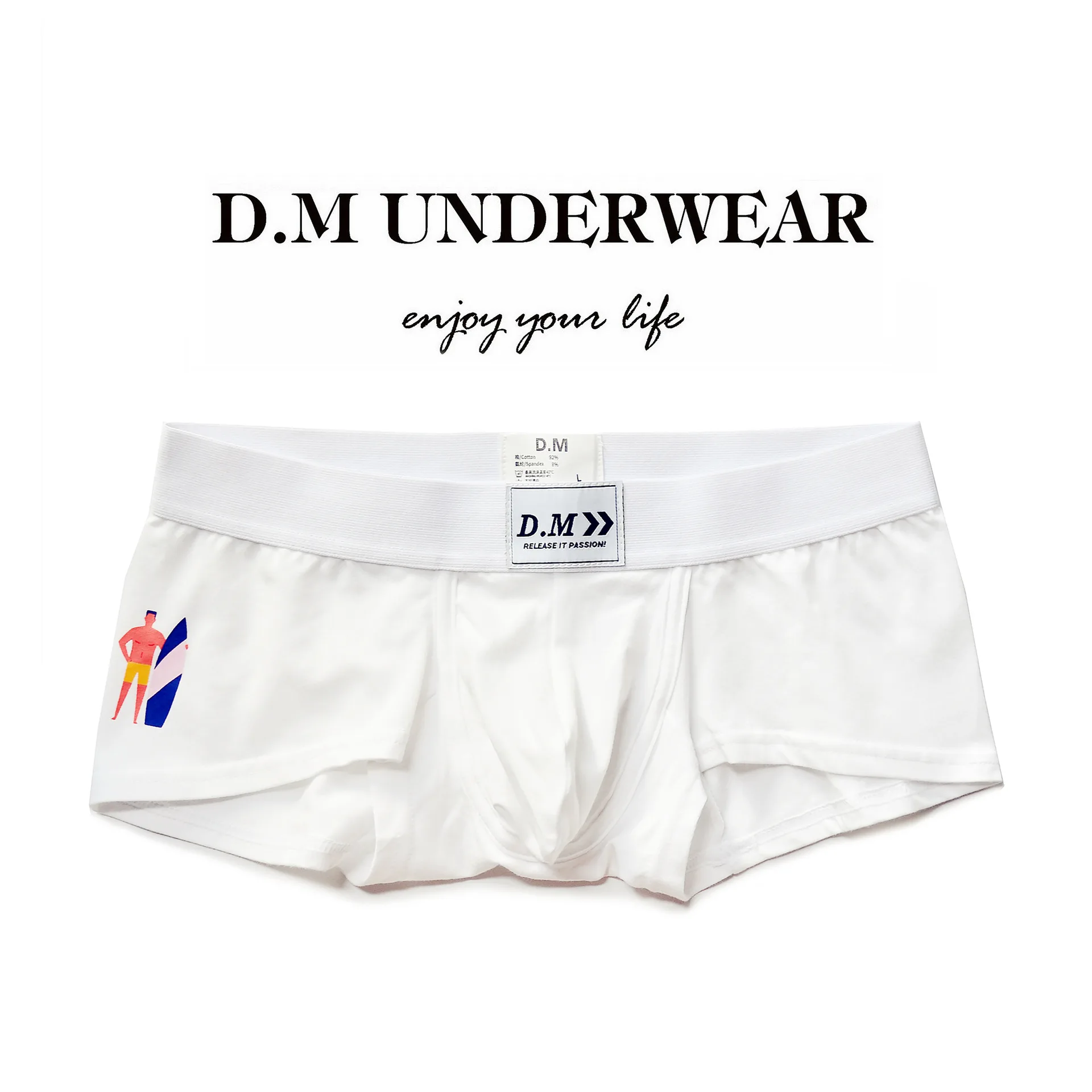 

E likable new fashion solid color men’s underwear, comfortable, breathable, sexy, simple low-waist personality boxer briefs