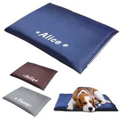 Alfombrilla de cama personalizada para mascotas, cama impermeable para perros y gatos, alfombrillas antideslizantes para interiores, estampado de nombre gratis para perros pequeños y grandes