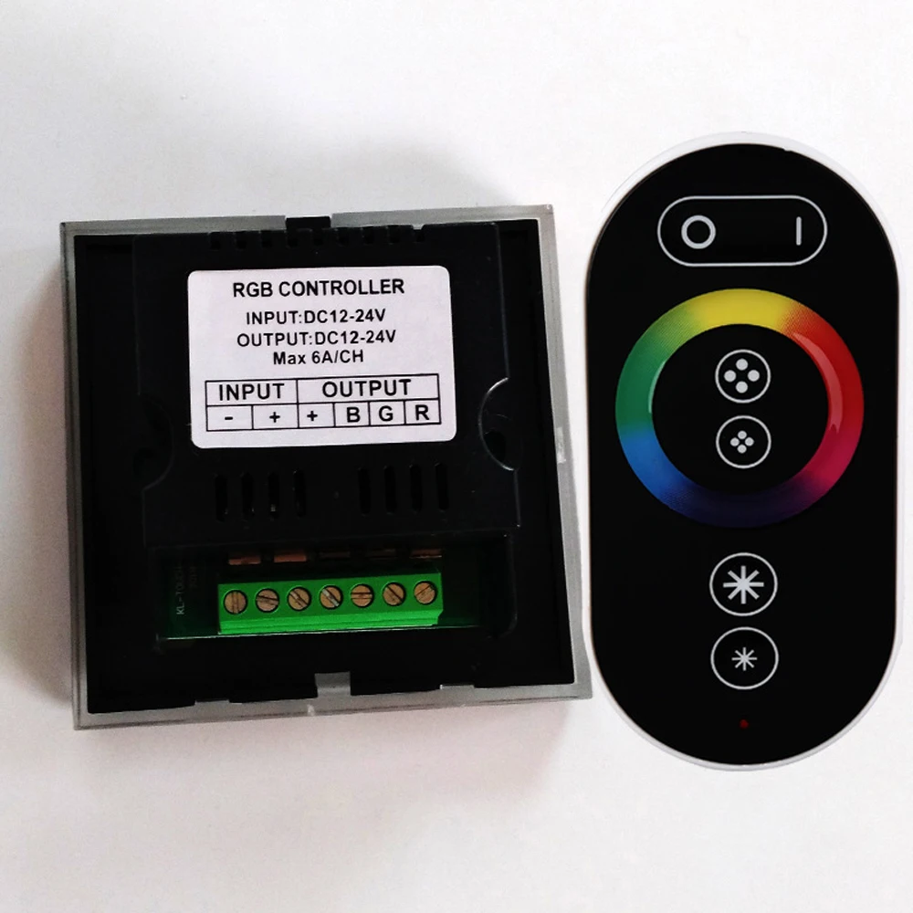 DC12V 24V Wireless LED Controller Touch RGB RGBW controller RF Touch Panel LED Dimmer RGB RGBW Remote Controller