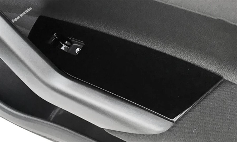 Center Control Gear Shift Panel Inner Door Armrest Handle Cover Trim Black Fit For VW Volkswagen Polo 2019 - 2023 Accessories