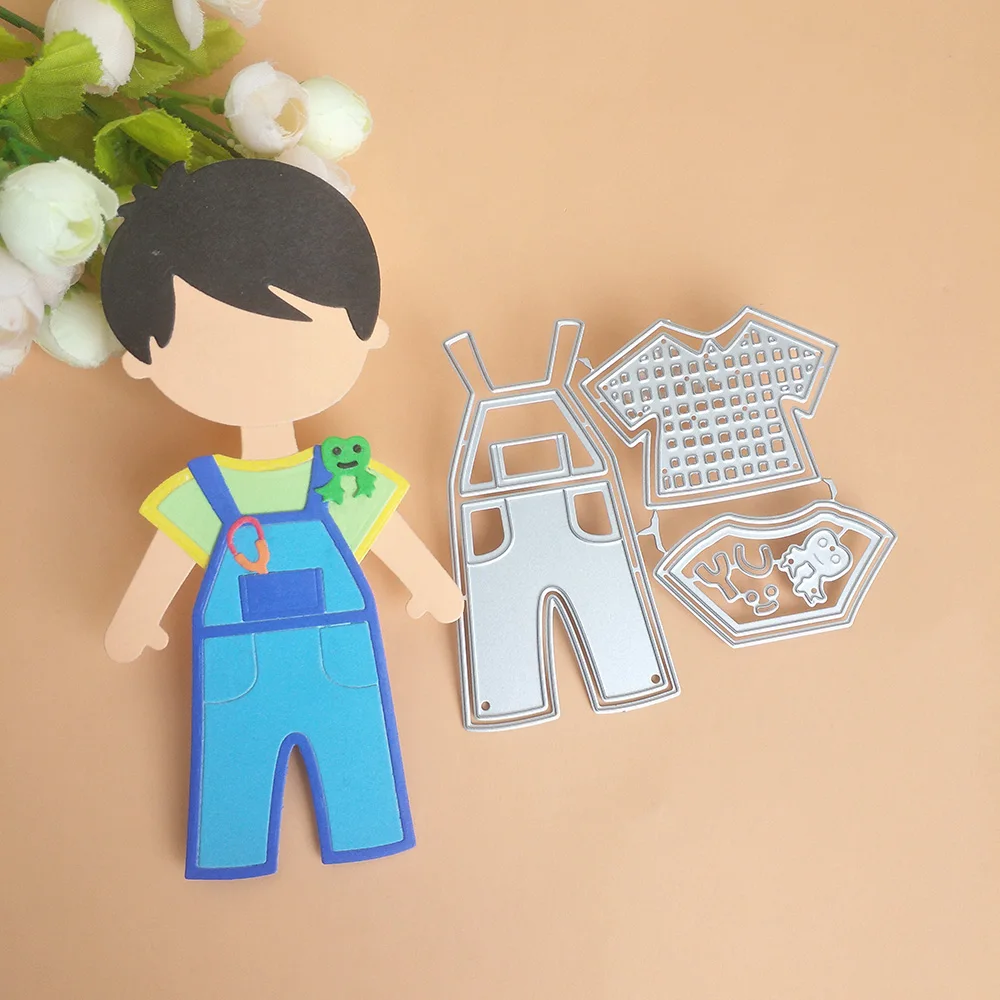 New boy and girl body hairstyle clothes suit cutting dies DIY scrapbook, embossed card making, photo album decoration, handmade