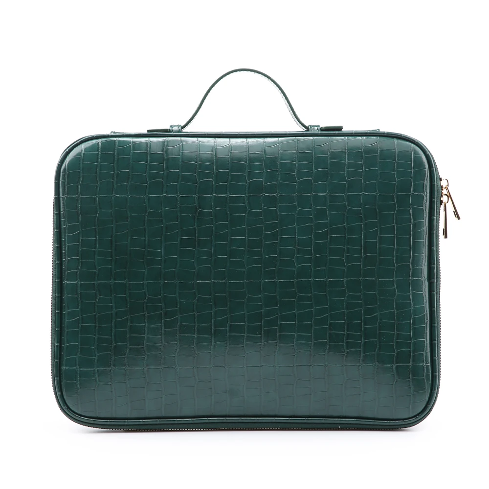 Office Women Crocodile Pattern Laptop Bag Leather File Bag for IPAD Fashion A4 Paper Document File Folder