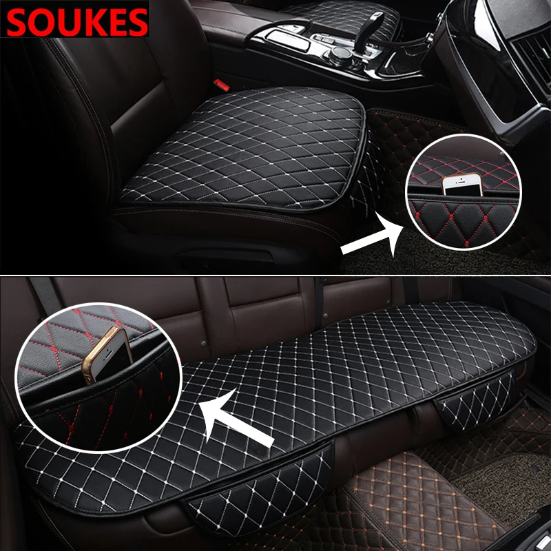 PU Leather Car Interior Seat Cushion Cover For Volkswagen VW Passat B6 B5 B7 B8 Golf 4 5 7 6 Polo Opel Astra J H Insignia Corsa