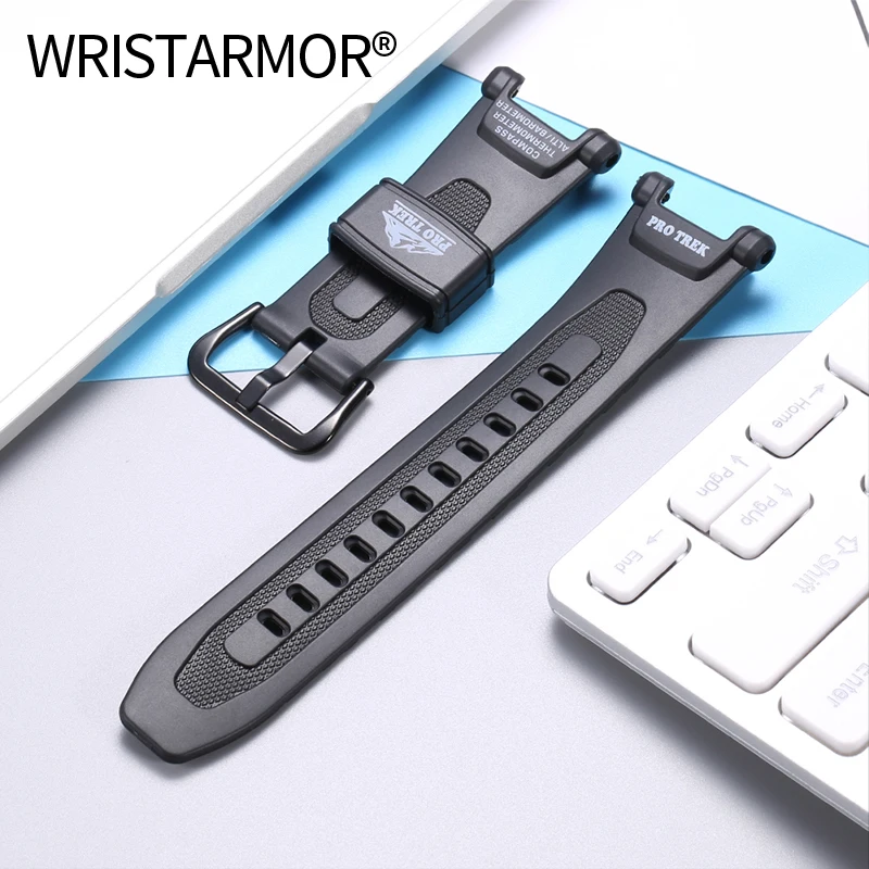 Watch Accessories Resin Strap Suitable for Casio PRG-240 PRG-40 Men Outdoor Sports Waterproof Pin Buckle Watch Band