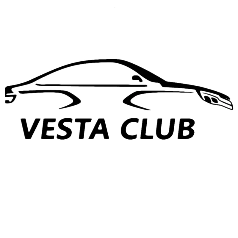 

Наклейка для автомобиля CS-1465A # VESTA CLUB, забавная Виниловая наклейка для автомобиля, Стильные наклейки для автомобиля