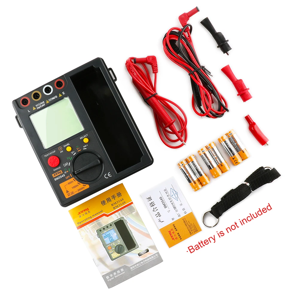 BM3549 Digital insulation resistance test multimeter 500V 1000V 2500V megohmeter