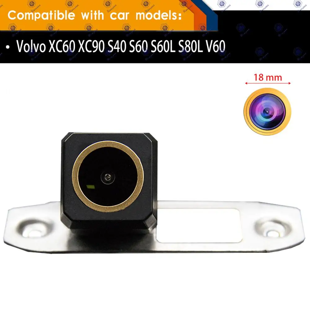 HD 1280x720p Camera Rear View Reversing Backup Camera Night Vision Golden Camera for Volvo XC60 XC90 S40 S60 S60L S80L V60