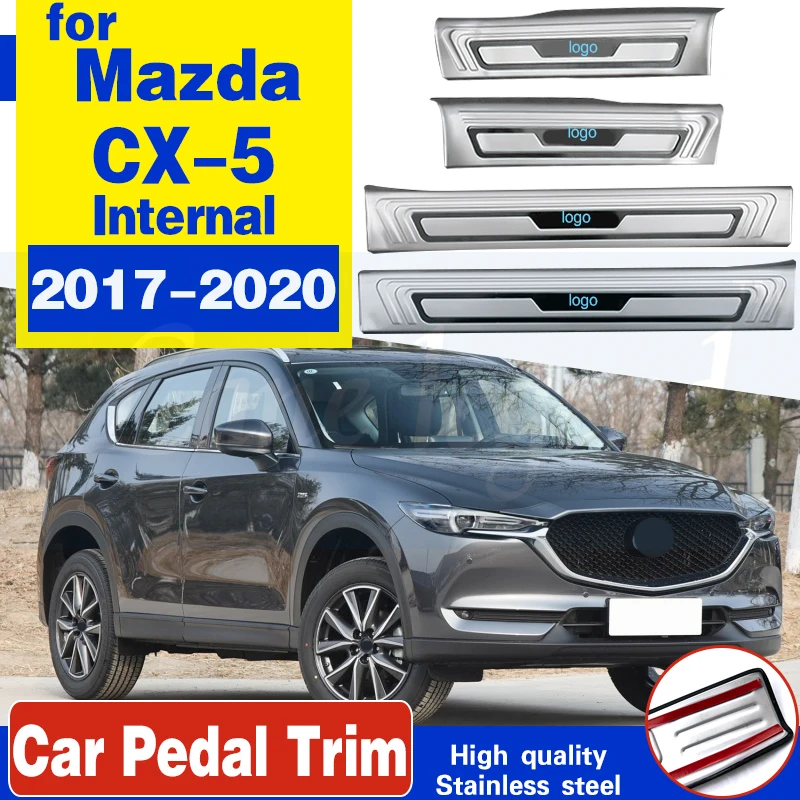 for Mazda CX-5 CX5 2017 2018 2019 2020 stainless steel Protector Sill Scuff Plate/internal Door Sill Door Sill Car styling