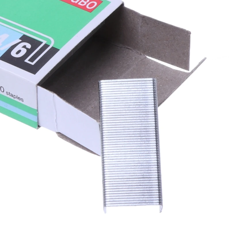 1000Pcs/Kotak Staples Logam No.12 24/6 Binding Stapler Kantor Mengikat Perlengkapan Sekolah Stasioner