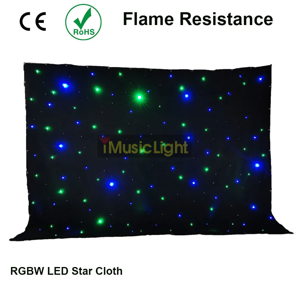 3x8Mtr RGBW Starcloth LED ผ้าม่าน Matrix LED Twinking ผ้า Inc CONTROLLER