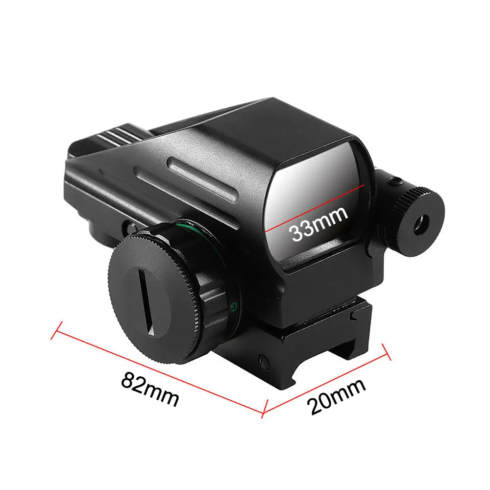 2 in 1 Holographic Optics Sight With Tactical Red Laser Dot 4 Cross-Hair Point Hunting Airsofts Riflescope For 11MM/20MM Rail