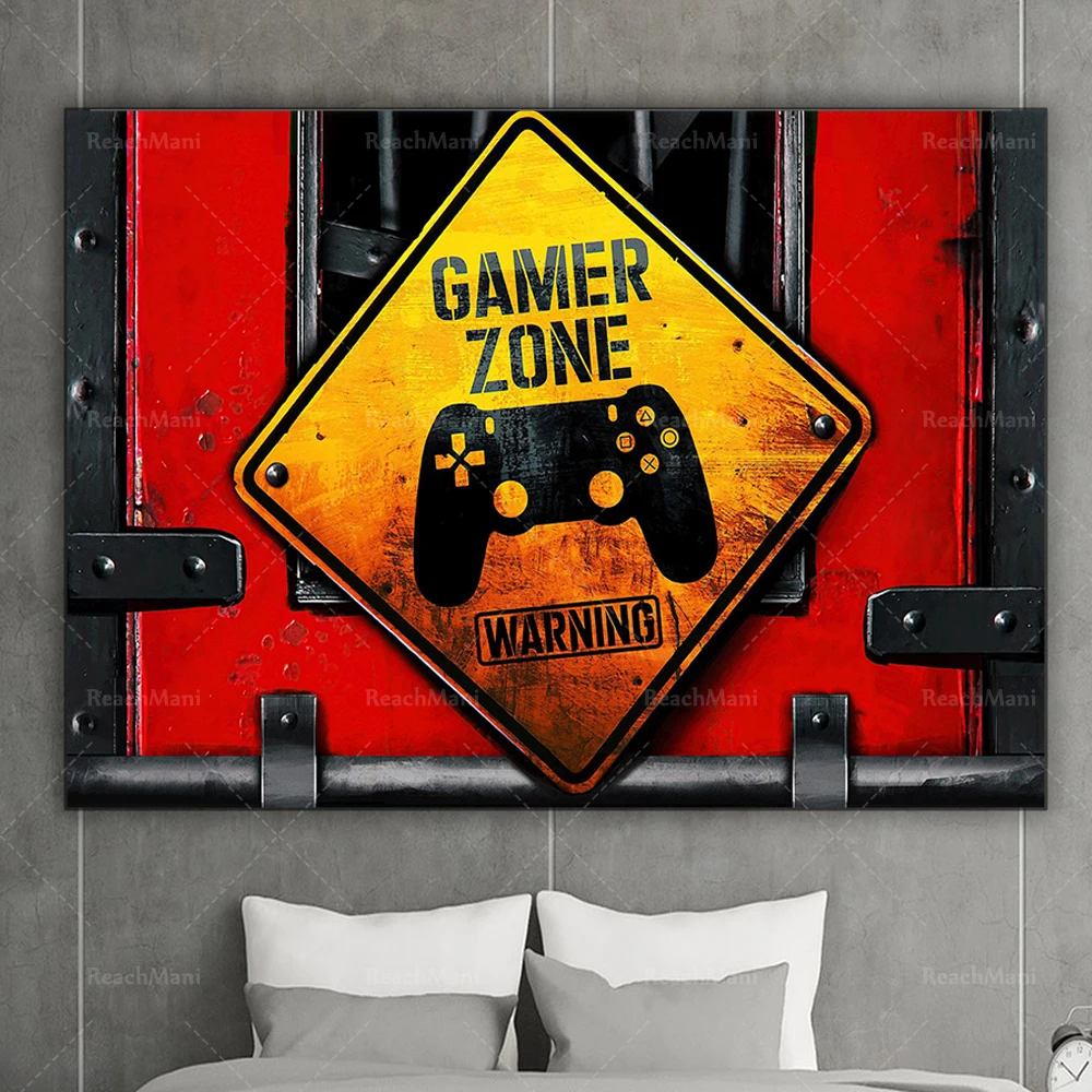 Gamer zone Impression affiche Kids room Home décor art Room poster Wall art Gift poster